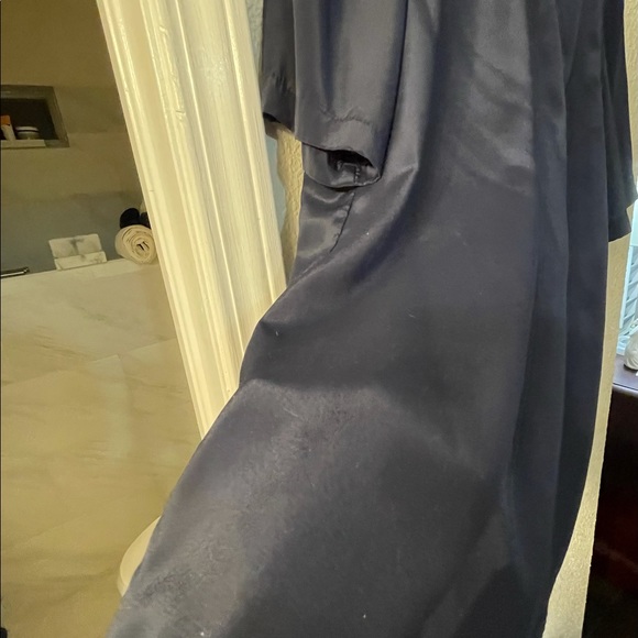 Retro Satin Mock Neck Blouse - Picture 5 of 8